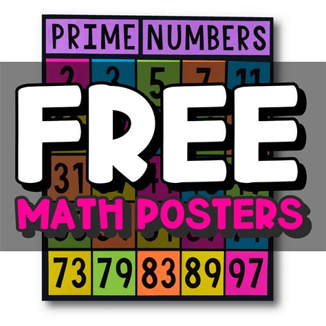 My Math Resources Free Math Posters