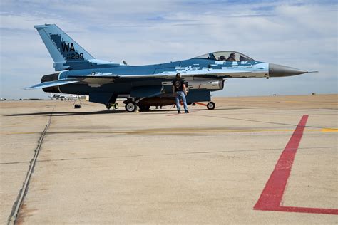 Ghost Painted F 16 Takes To The Sky Grissom Air Reserve Base