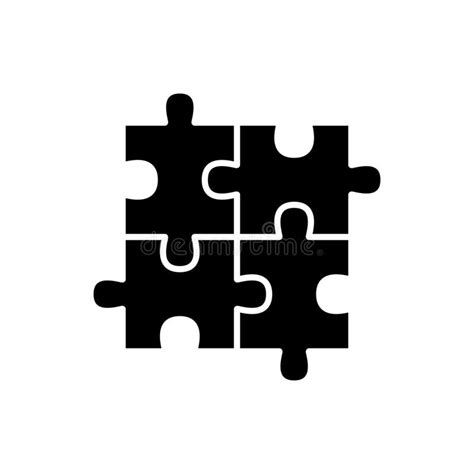 Puzzle Icon Flat Vector Template Design Trendy Stock Vector