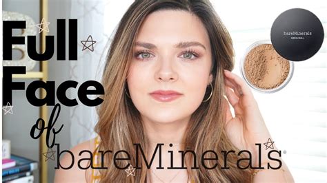 Full Face Of Bare Minerals Using The Original Powder Foundation Youtube