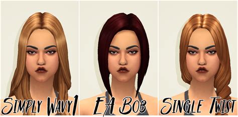 Sims 4 Hairs Simpliciaty Sintiklias 20 Alia Hair Retextured Aca