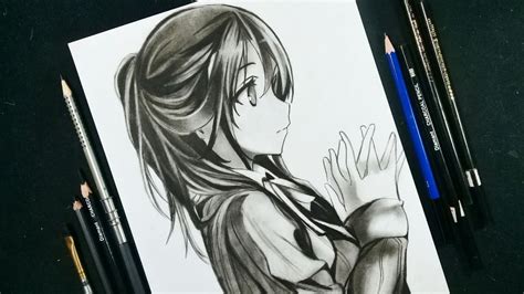 Anime Girl Drawing Side View