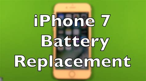 Iphone 7 Battery Replacement Repair How To Change Youtube