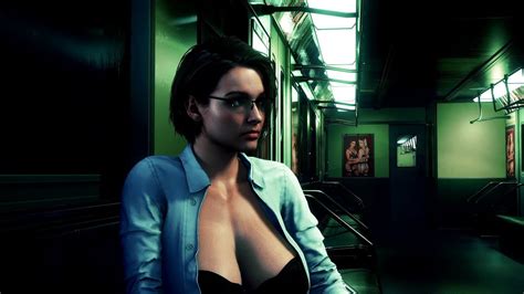 Resident Evil 3 Remake Jill Busty Secretary Outfit Mod 4K YouTube