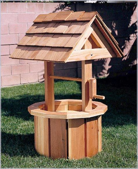 The fact that the well is for aesthetics rather than drawing water gives the creator the ability to make the wooden roof of the well as elaborately decorative or as. DIY Wishing Well: Easy Directions for How to Make a ...