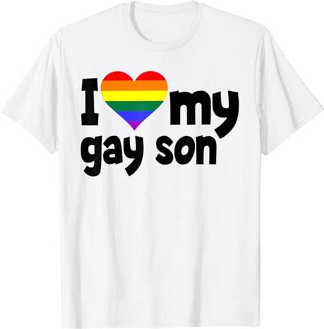 I Love My Gay Son Shirt Women Vintage Gay Pride T Shirt