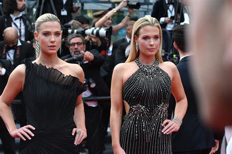 Amelia Ed Eliza Spencer Regine Di Stile A Cannes Vestono Coordinate In Nero Con I Cristalli