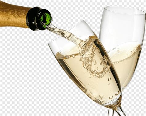 Bottle Pouring Champagne On Champagne Glasses Serving Champagne Food Champagne Png Pngegg