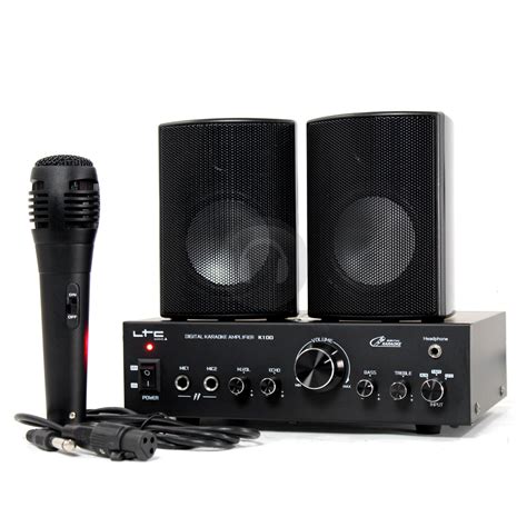 Ltc Audio Karaoke Amplifier Speaker System Microphone Set Essex