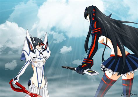 satsuki vs ryuko confrontation by laura moon97 on deviantart