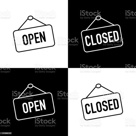 Open And Closed Sign Boards Open Or Closed Sign Board Isolated Open And