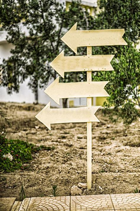 Direction Indicator Wooden Signpost Stock Image Image Of Djerba