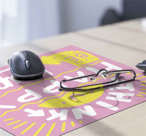 Think Positive Mouse Pad With Quotes Tenstickers