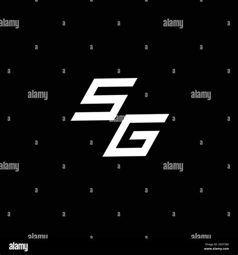 Sg Logo Monogram With Up To Down Style Modern Design Template Isolated