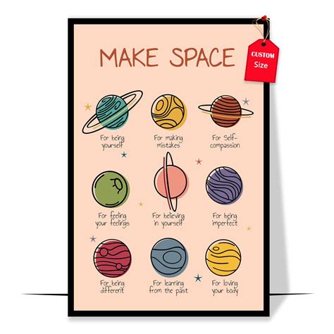 LOLUIS Create Your Own Positive Affirmations Poster, Mental Health