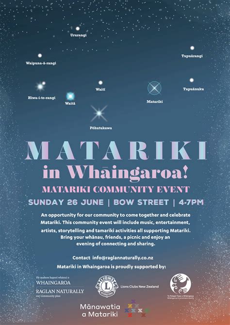Matariki Community Celebration Raglan Chronicle
