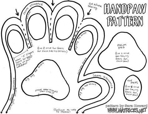 Handpaw Pattern Fursuit Tutorial Fursuit Paws Fursuit