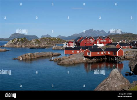 Robuer Mortsund Lofoten Norway Stock Photo Alamy