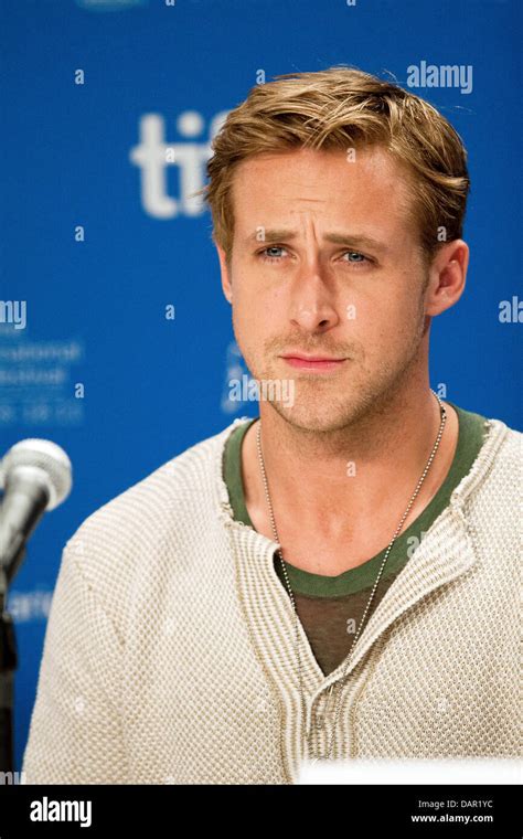 Canadian Actor Ryan Gosling Poses At The Press Conference Of The Ides Of March At The Toronto