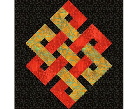 Eternity Knot Paper Pieced Quilt Block Pattern Instant Download Pdf 3