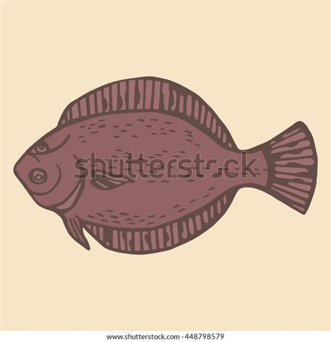 Fish Flounder Vector Stock Vector Royalty Free 448798579 Shutterstock