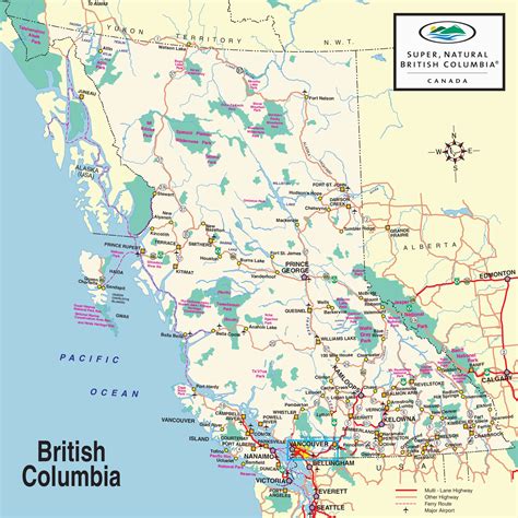Map Of Southern British Columbia Canada Secretmuseum