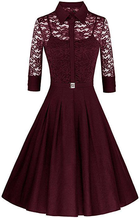 Swiland Womens 34 Sleeve Vintage Evening Party Bridesmaid A Line Lace