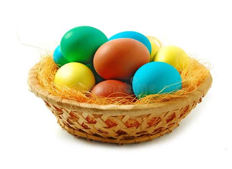 Basket Full Of Easter Egg Stock Photo Image Of Springtime 18196890