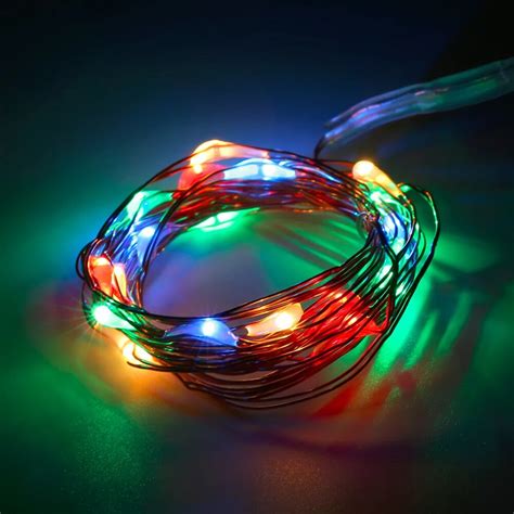 2m 20 Leds Cr2032 Button Battery Operated Led Copper Wire String Fairy