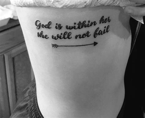 Cute Tattoo Psalm God Is Within Her She Will Not Fail Tattoo