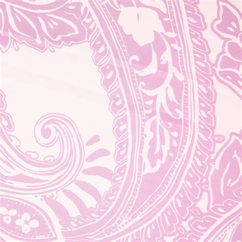 Pink Paisley Print On Ivory Satin By John Kaldor Bloomsbury Square