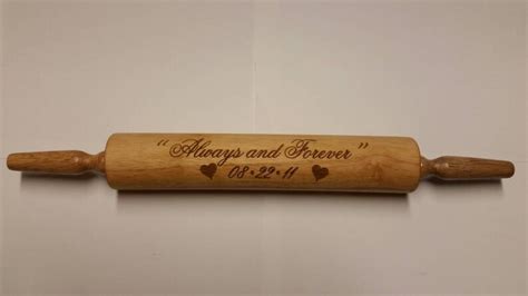 Personalized Laser Engraved Wood Rolling Pin Always And Etsy