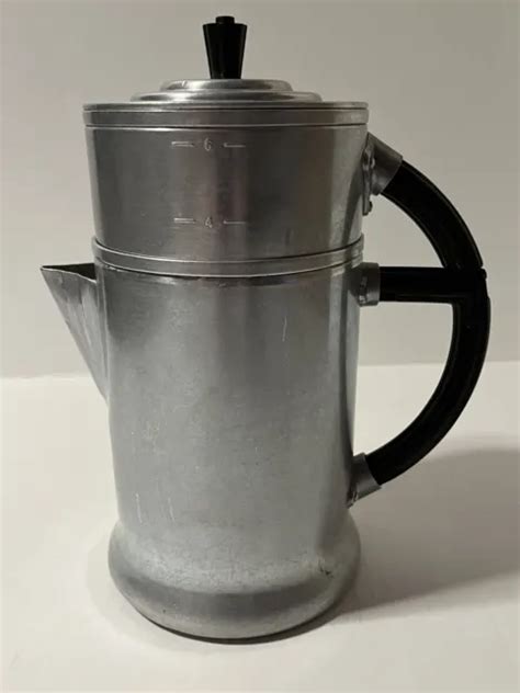 Wear Ever Wearever Drip Coffee Pot Aluminum Mcm 2 6 Cup No 956