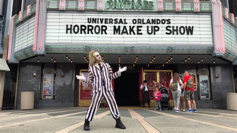 Meeting Beetlejuice Horror Make Up Show Universal Studios Orlando