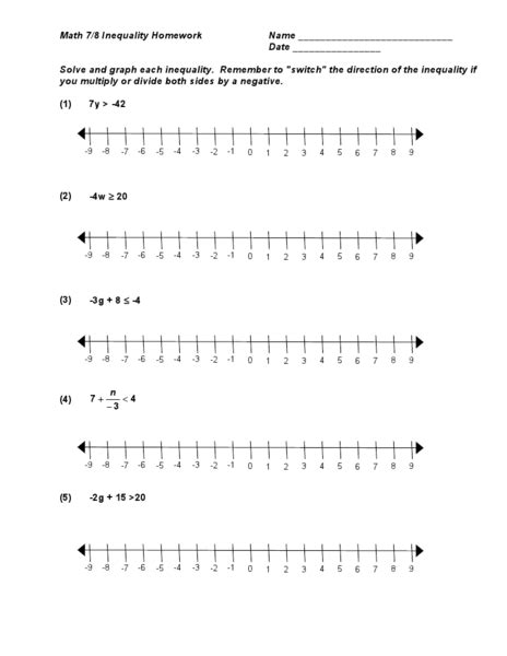 Then click the add selected questions to a test button before moving to another page. Math 7/8 Inequality Homework Worksheet for 8th - 12th ...