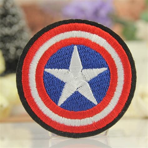 Buy 1pcs Captain America Iron On Patch Embroidered