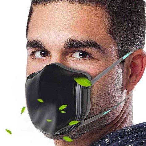 Q5 Pro Reusable Smart Electric Air Filter N95 Face Mask Black