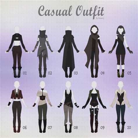 Anime Outfits Female Drawing Closed Casual Outfit Adopts 28 By