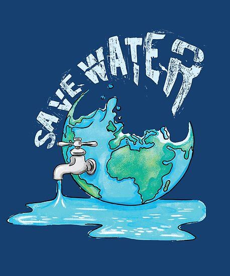 Save Water Earth Protect Eco Environmental Design Poster By Overstyle