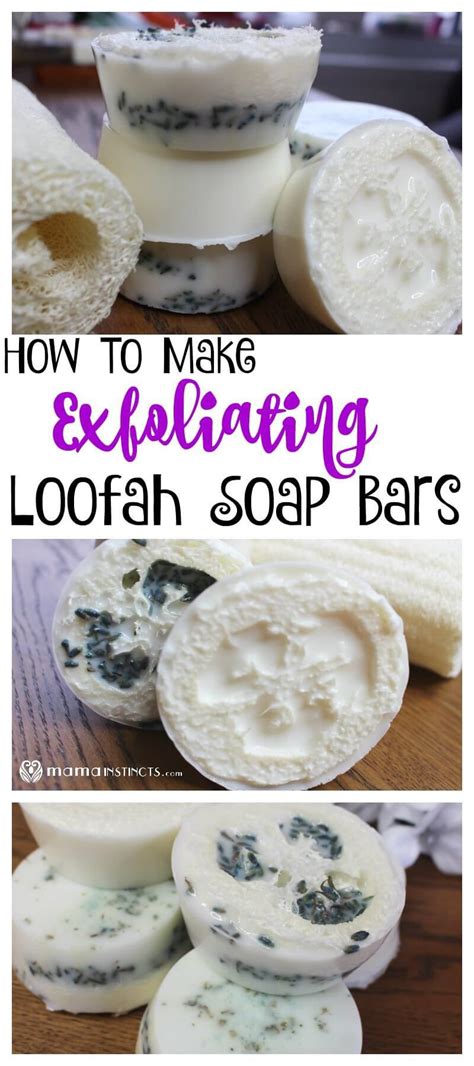 Be sure to use a light colored olive oil so the. How To Make Exfoliating Loofah Soap Bars | Homemade soap ...