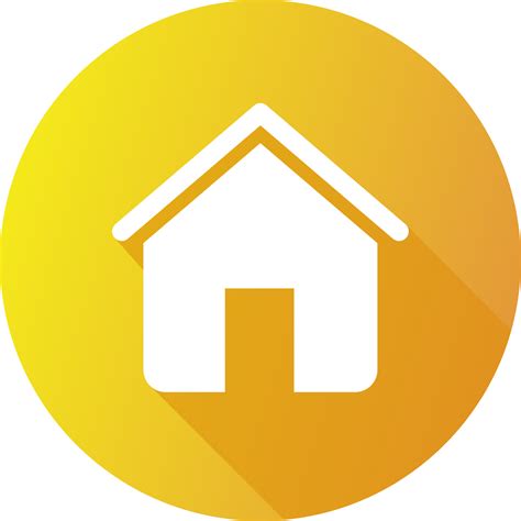 Home Icon In Flat Design Style House Button Illustration 16416781 Png