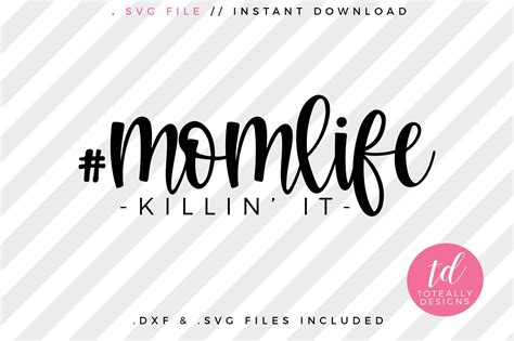 Momlife Killin' It SVG File. momlife SVG Quote. Funny | Etsy in 2020