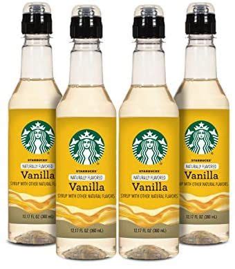Starbucks Naturally Flavored Coffee Syrup Vanilla 12 17 Fl Oz Pack