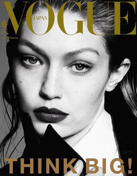 Gigi Hadid Vogue Japan 2018 Cover Black And White Photos Fashion