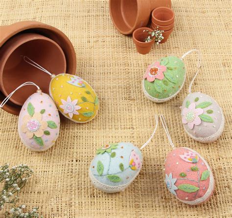 Felt Floral Easter Egg Decorations By The Chicken And The Egg