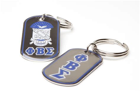 Phi Beta Sigma Fraternity Dog Tag Key Chain Brothers And Sisters