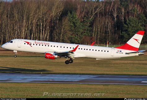 Oe Lwm Austrian Airlines Embraer Erj 195lr Erj 190 200 Lr Photo By