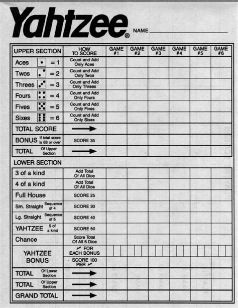 Do you need rules on how to play yahtzee? Yahtzee Score Sheets Printable | Yahtzee game, Yahtzee score card, Yahtzee score sheets