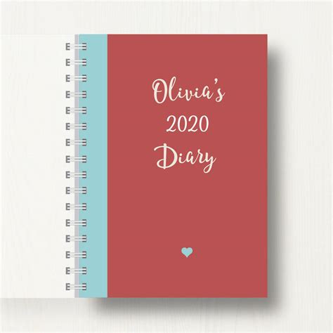 Personalised 2024 Diary With Name By Designed
