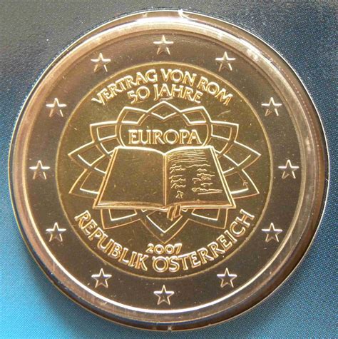 Österreich 2 Euro Münze 50 Jahre Römische Verträge 2007 Euro